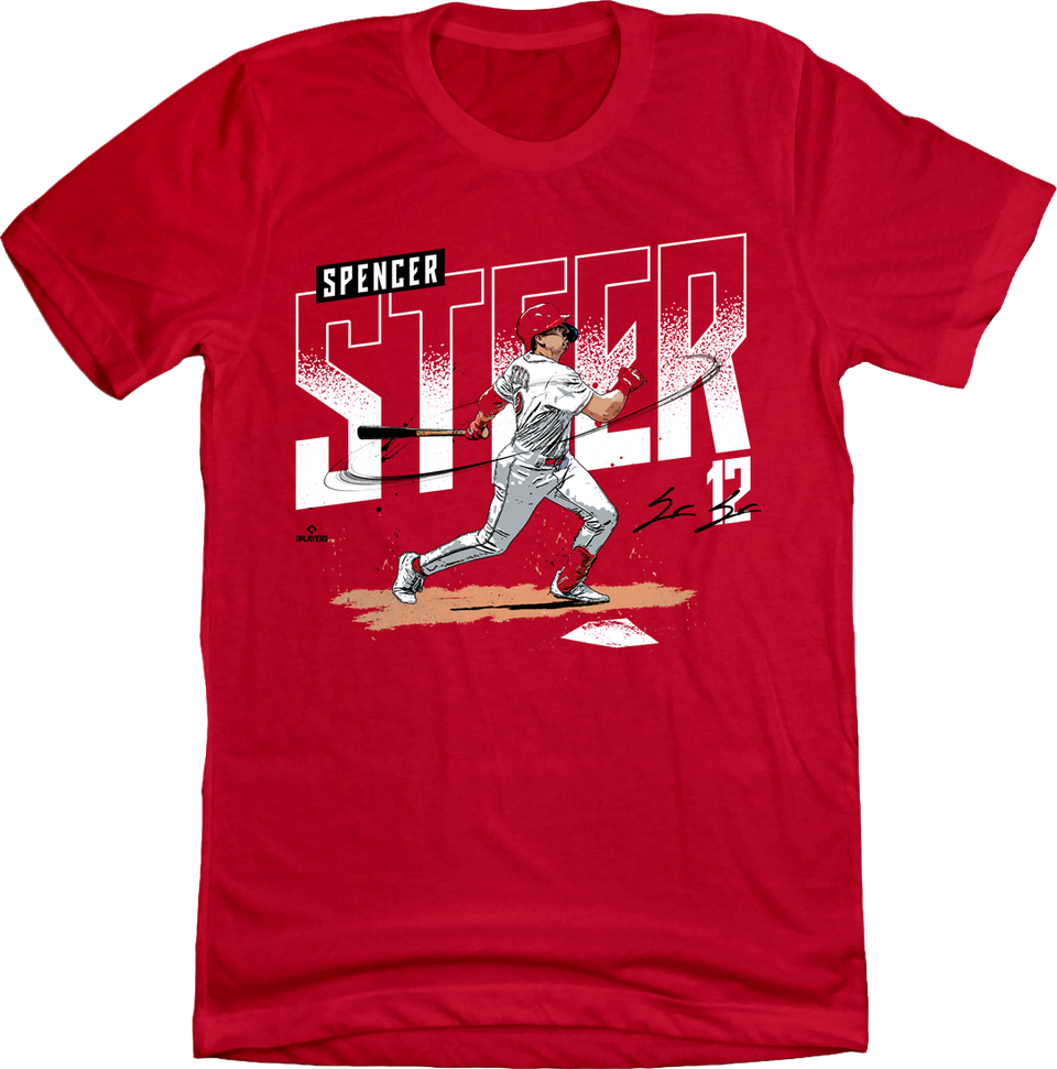Spencer Steer MLBPA T-shirt Red Cincy Shirts
