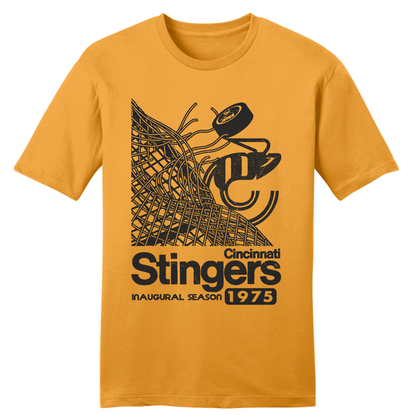 Tシャツ・カットソー IONSEOUL Circles Dust Washed Vintage Over T-Shirt 1975 Cincinnati Stingers | Vintage Sports Apparel | Cincy Shirts