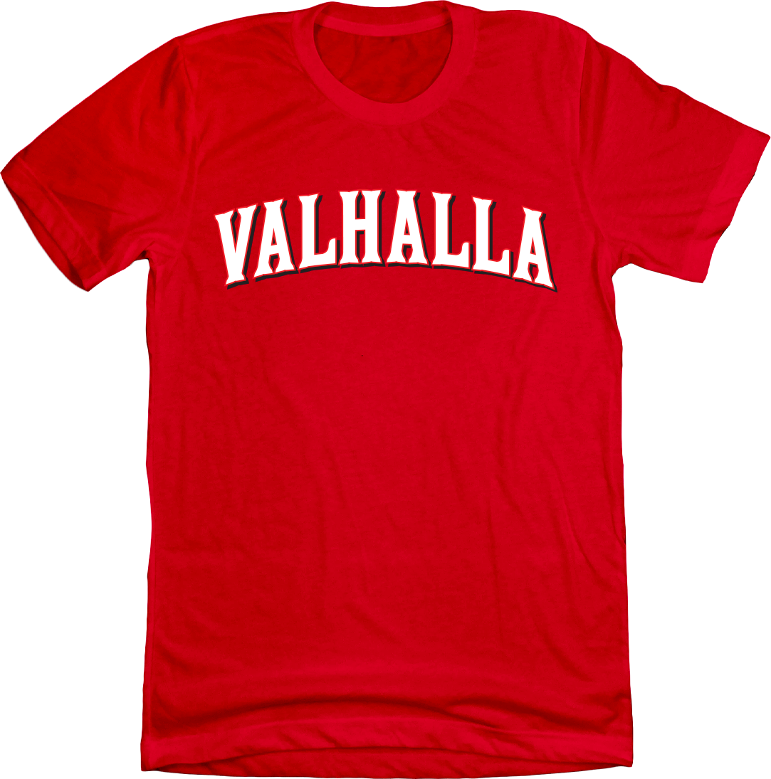 Valhalla Cincinnati Baseball red T-shirt Cincy Shirts