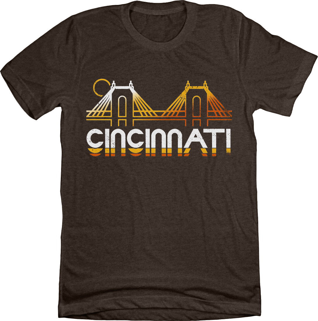 Roebling Bridge Vintage Tourist Version - Cincy Shirts