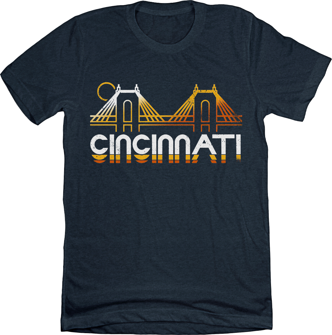 Roebling Bridge Vintage Tourist Version - Cincy Shirts
