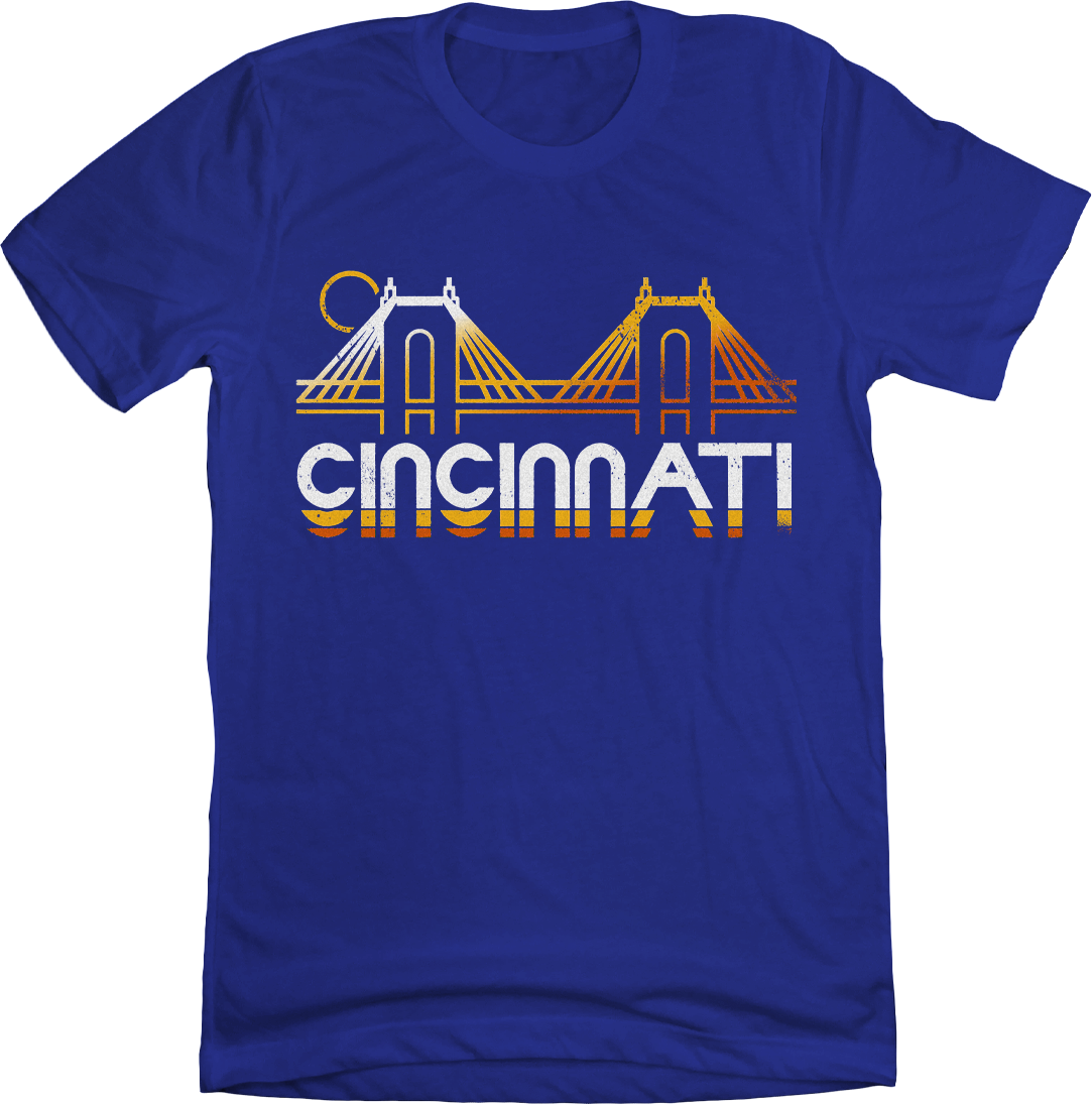 Roebling Bridge Vintage Tourist Version - Cincy Shirts