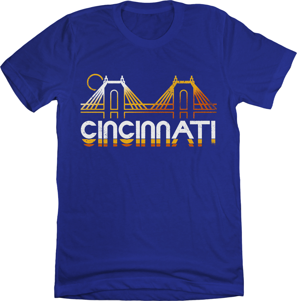 Roebling Bridge Vintage Tourist Version - Cincy Shirts