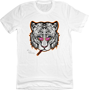 Go Bengals Tiger Stripe White Tee